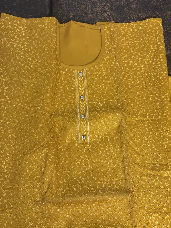 Mustard_Embroidered_Straight_Kurta_Set_For_Women