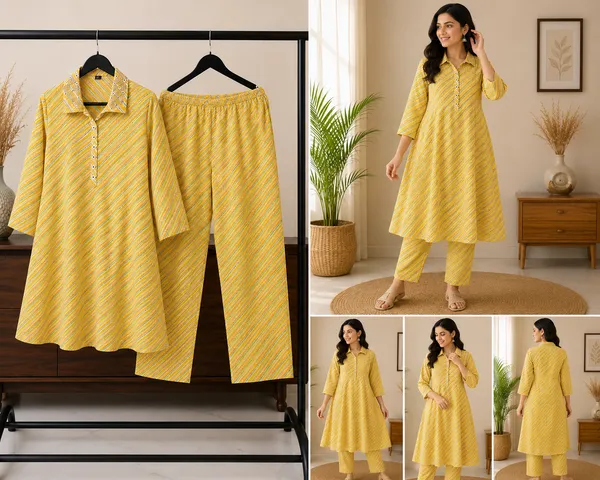 Yellow_Printed_Straight_Kurta_Pant_Set_For_Women