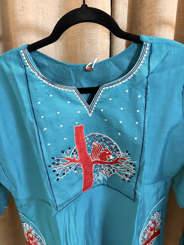 Blue_Cotton_Straight_Kurti_for_Women
