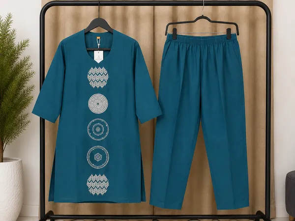 Teal_Printed_Straight_Kurta_for_Women