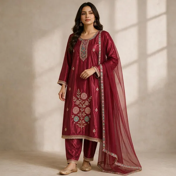 Maroon_Tissue_Silk_Straight_Unstitched_Suit_Set_For_Women