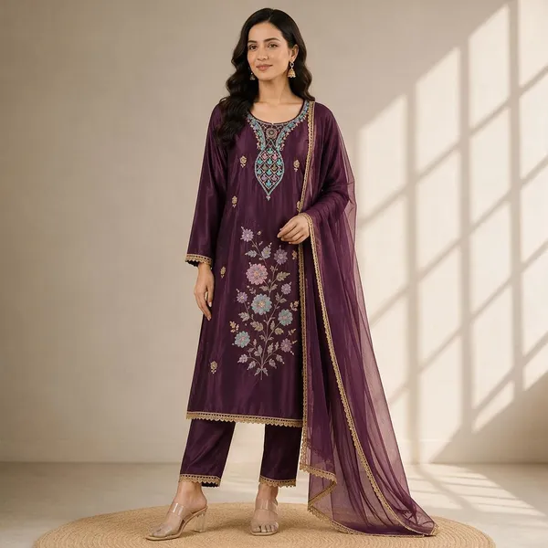 Purple_Tissue_Silk_Straight_Unstitched_Kurta_Set_For_Women