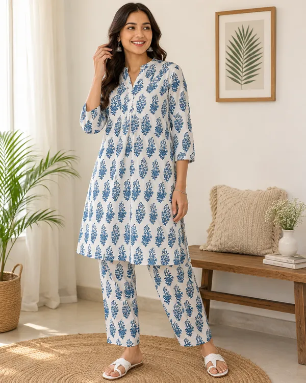 White_Printed_Straight_Kurta_Pant_Set_for_Women