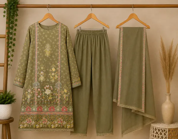 Olive_Green_Printed_Straight_Suit_Set_for_Women