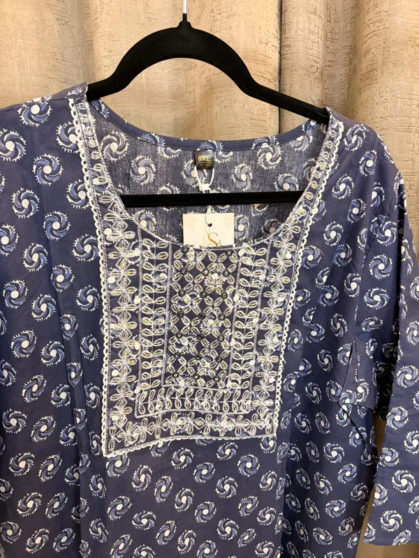 Blue_Printed_Kurta_Pant_Set_for_Women