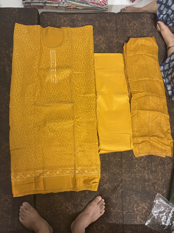 Mustard_Embroidered_Straight_Kurta_Set_For_Women