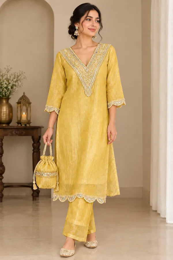 Yellow_Textured_Embroidered_Kurta_Set_for_Women