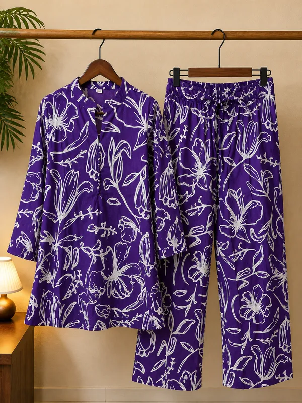 Purple_Floral_Print_Night_Suit_Set_for_Women