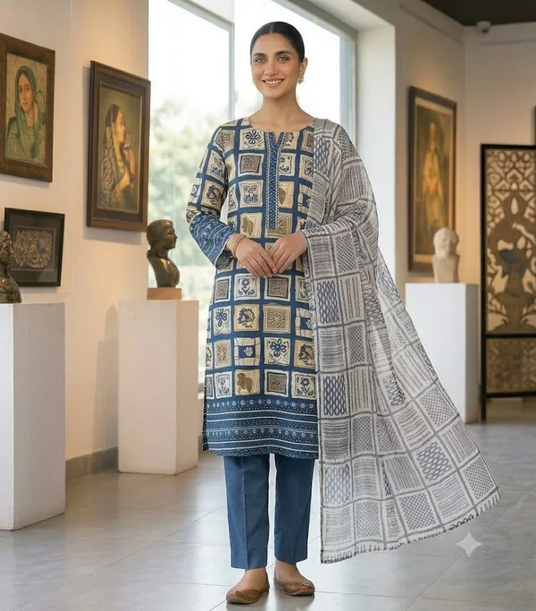 Multicolour_Cotton_Printed_Unstitched_Dress_Material_For_Women