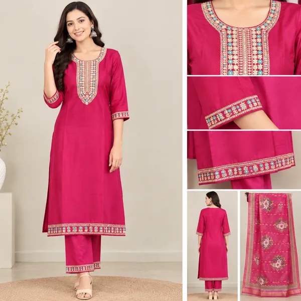Pink_Roman_Glass_Embellished_Ethnic_Kurta_Set_For_Women