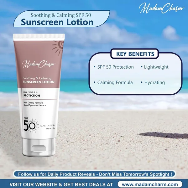 Soothing_Calming_Spf_50_Sunscreen_Lotion_Pa_Uva_Uvb_Ir_Protection_Non_Greasy_Formula_For_All_Skin_Types_50g__-_Pack_of_2