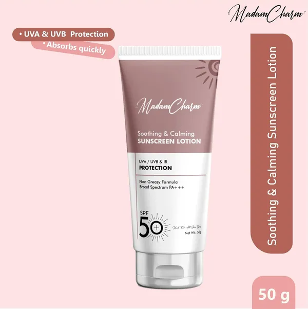 Soothing_Calming_Spf_50_Sunscreen_Lotion_Pa_Uva_Uvb_Ir_Protection_Non_Greasy_Formula_For_All_Skin_Types_50g__-_Pack_of_2