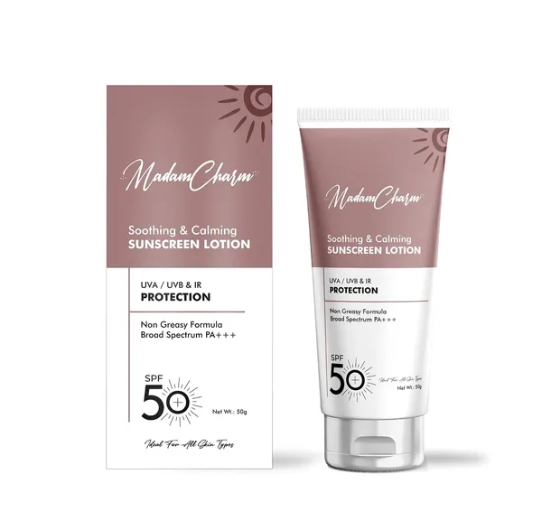 Soothing_Calming_Spf_50_Sunscreen_Lotion_Pa_Uva_Uvb_Ir_Protection_Non_Greasy_Formula_For_All_Skin_Types_50g__-_Pack_of_2