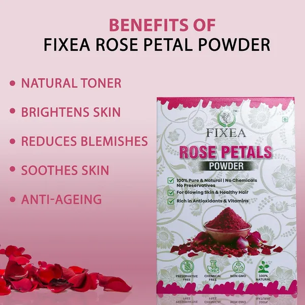 100_Pure_Rose_Petal_Powder_Herbal_Face_Pack_100g_-_Pack_of_2