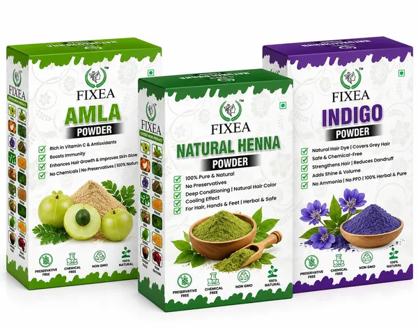 Pure_Natural_Amla_Henna_Indigo_Powder_300gm_Pack_Of_3