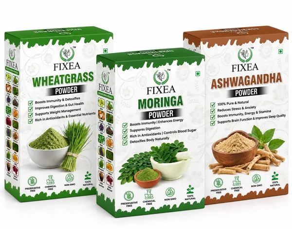 Pure_Natural_Wheatgrass_Moringa_Ashwagandha_Powder_300gm_Pack_Of_3
