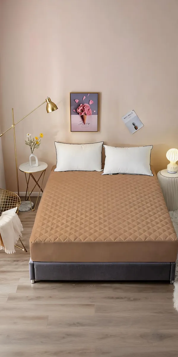 Beige_Quilted__Mattress_Protector