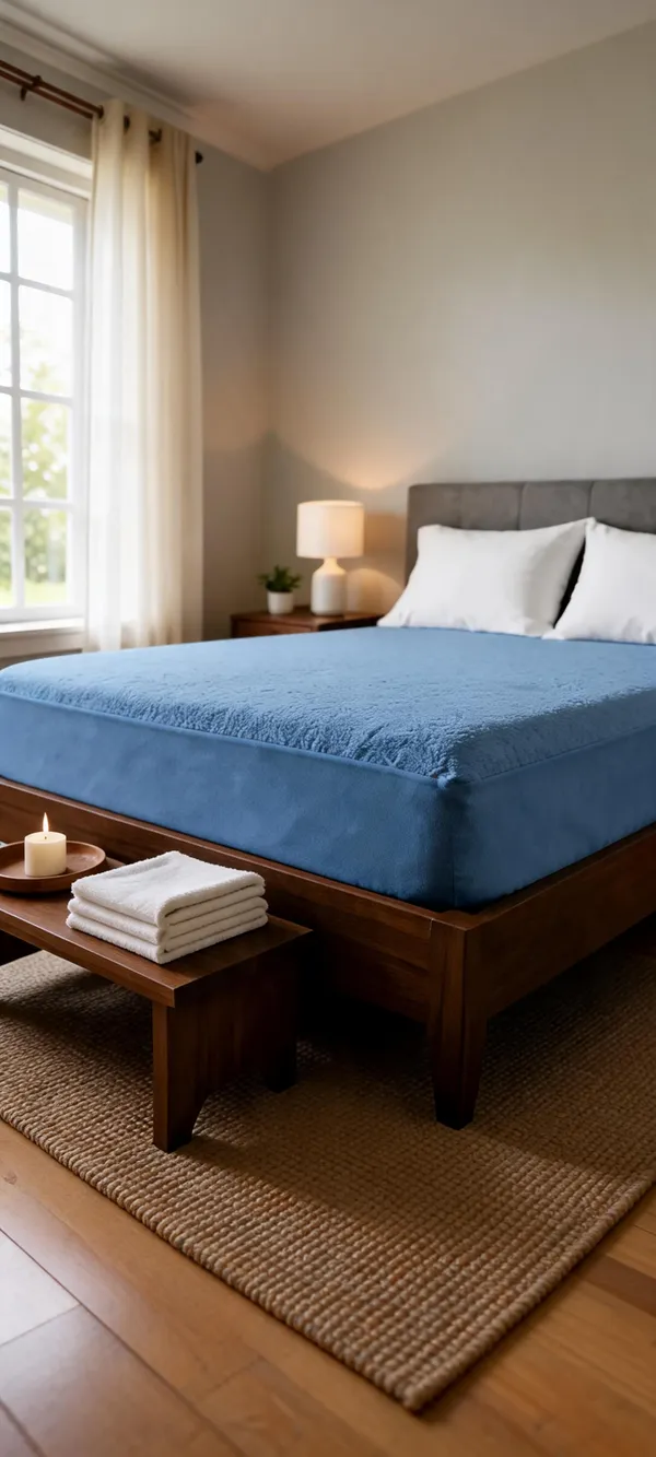 Blue_Solid_Fitted_Bedsheet