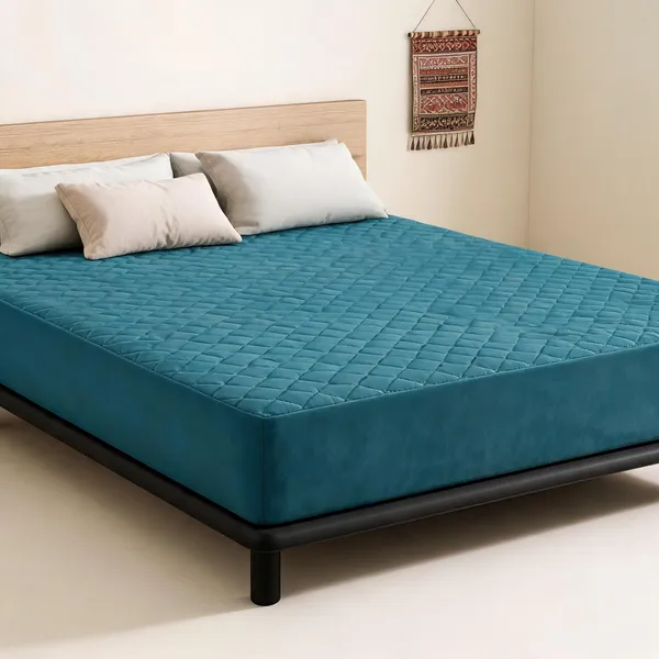 Teal_Quilted_Waterproof_Mattress