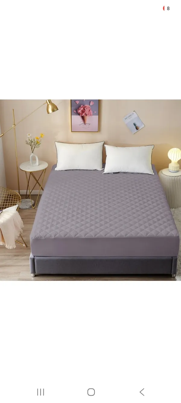 Grey_Quilted_Pattern_Mattress_Protector