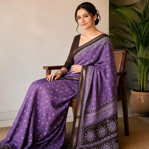 Purple_Sico_Cotton_And_Silk_Saree_With_Blouse_Piece_For_Women