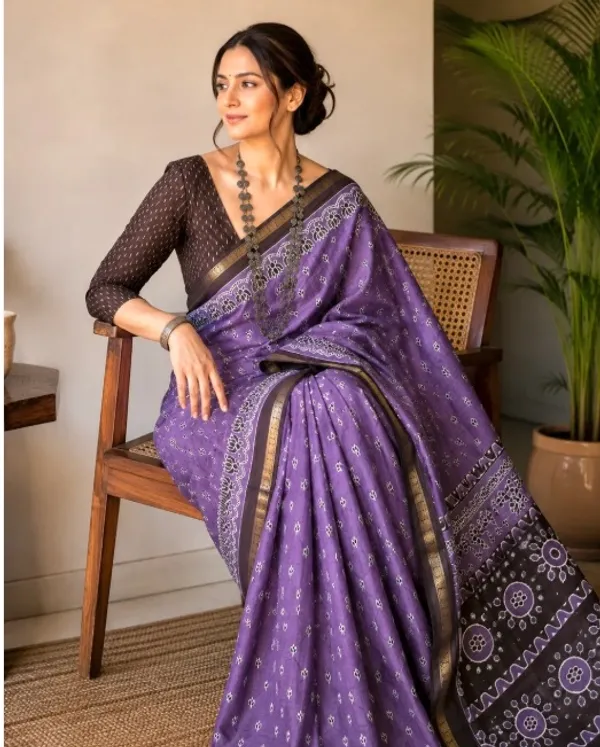 Purple_Sico_Cotton_And_Silk_Saree_With_Blouse_Piece_For_Women