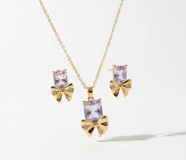 Gold_Stainless_Steel_Pendant_Set_For_Women