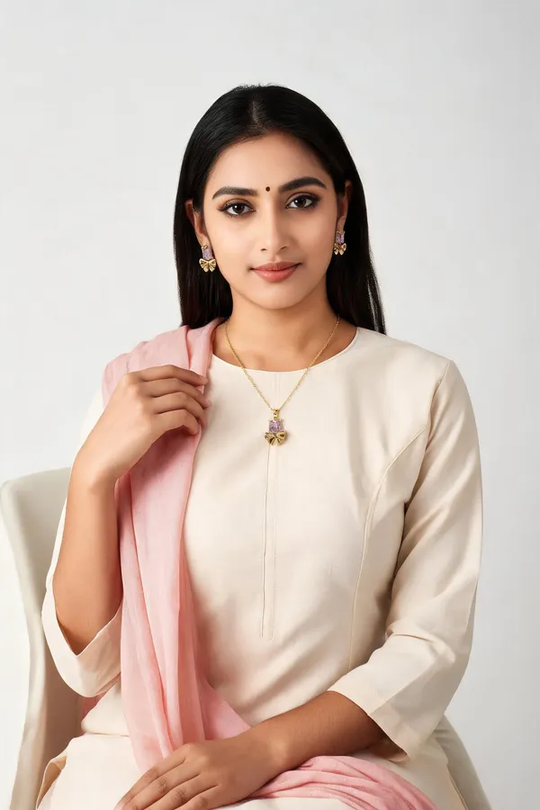 Gold_Stainless_Steel_Pendant_Set_For_Women
