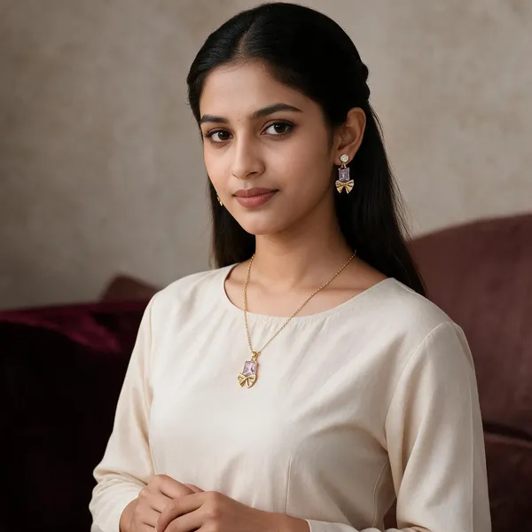 Gold_Stainless_Steel_Pendant_Set_For_Women