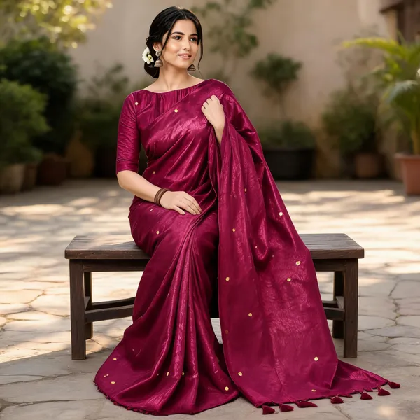 Magenta_Sico_Cotton_And_Silk_Saree_With_Blouse_Piece_For_Women