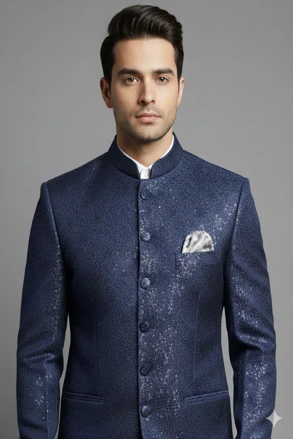Stitched_Designer_Suit_With_Unstitched_Pant_Fabric_Midnight_Blue