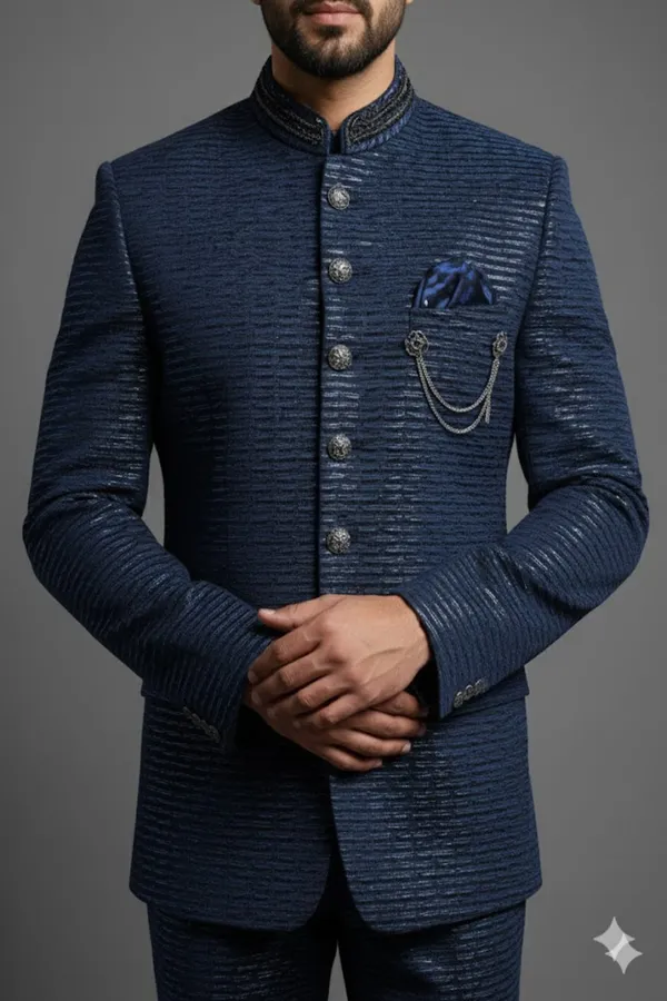 Men_S_Royal_Navy_Textured_Stitched_Suit_With_Unstitched_Trouser_Fabric