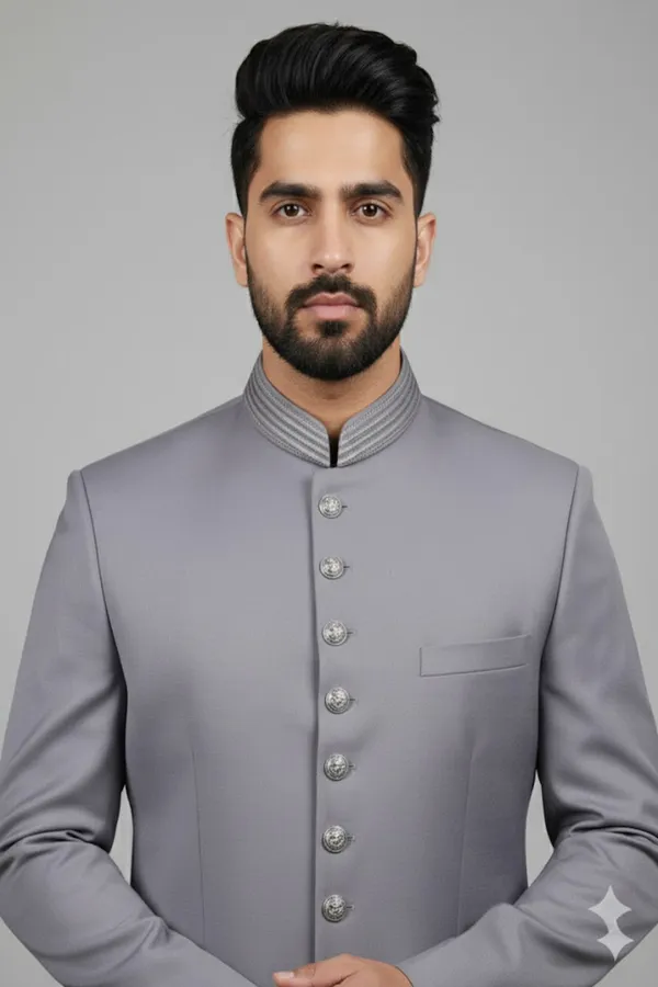 Stitched_Designer_Suit_With_Unstitched_Pant_Fabric_Silver_Grey