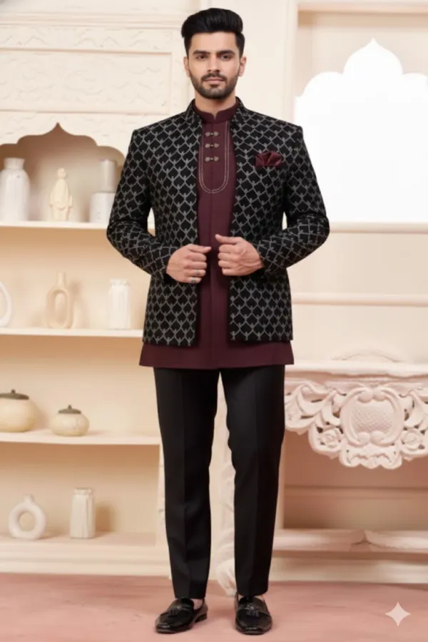 Black_Embroidered_Bandhgala_Set