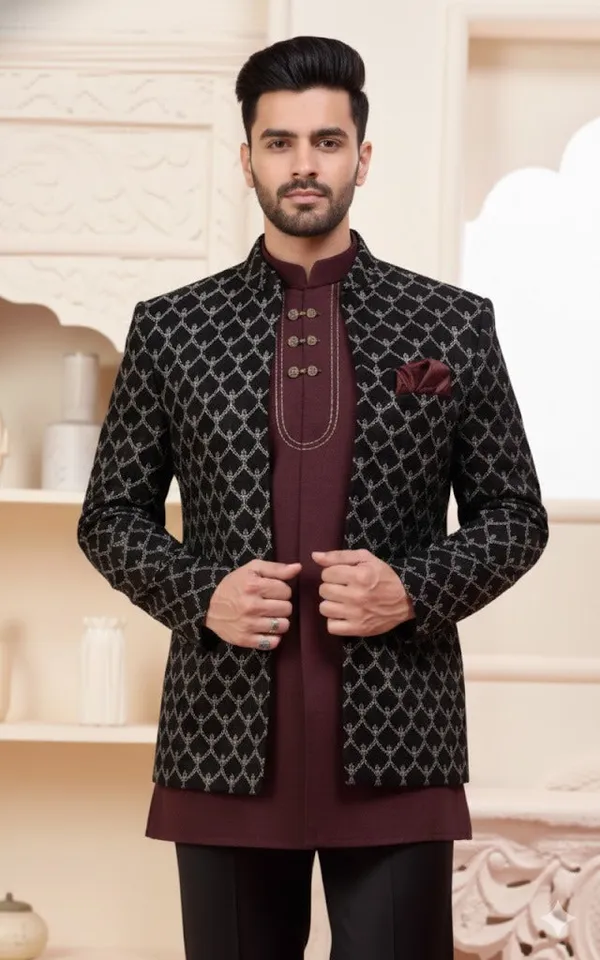 Black_Embroidered_Bandhgala_Set