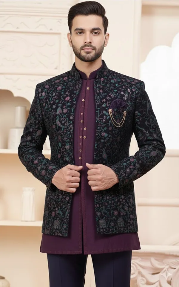 Embroidered_Black_Bandhgala_Set