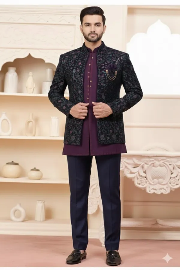 Embroidered_Black_Bandhgala_Set