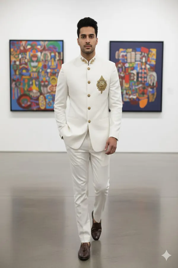 Royal_Ivory_Bandhgala_Suit_With_Gold_Brooch_Embroidery