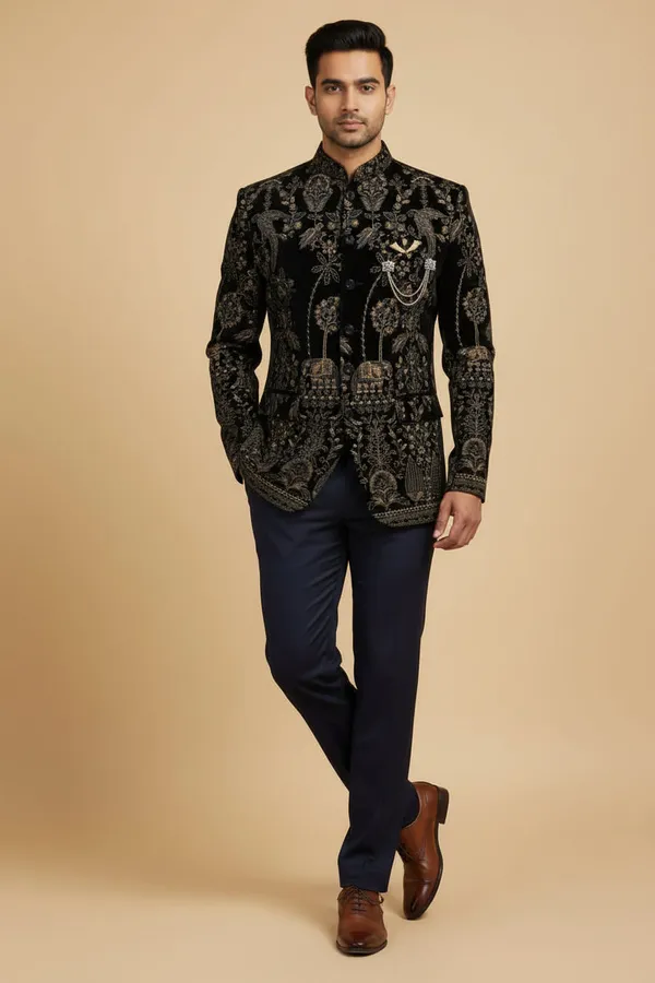 Royal_Black_Gold_Embroidered_Jodhpuri_Suit_For_Men