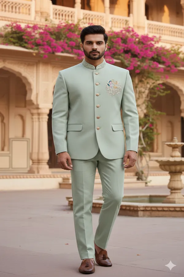 Men_S_Mint_Green_Jacquard_Western_Jodhpuri_Suit