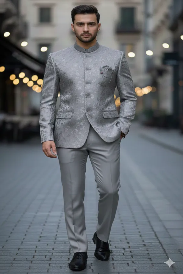 Men_S_Jacquard_Silk_Blend_Indo_Western_Suit_Floral_Pattern