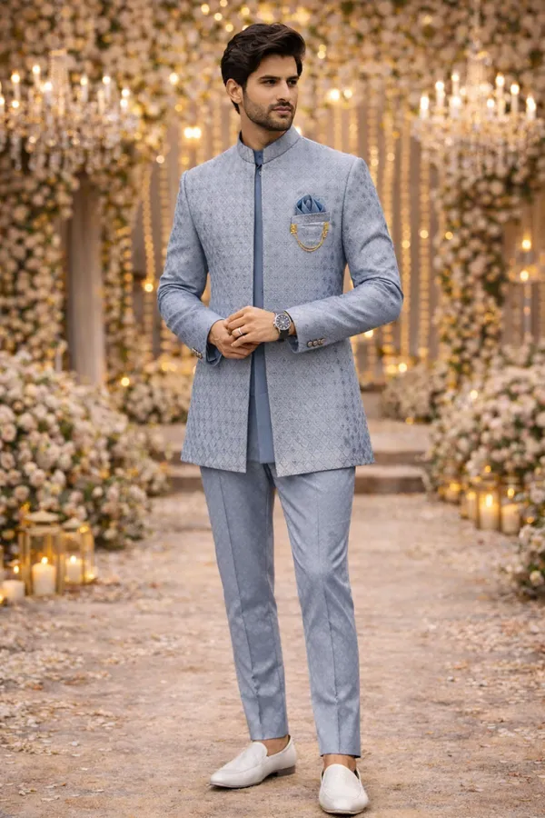 Men_S_Steel_Blue_Jacquard_Self_Patterned_Indo_Western_Sherwani