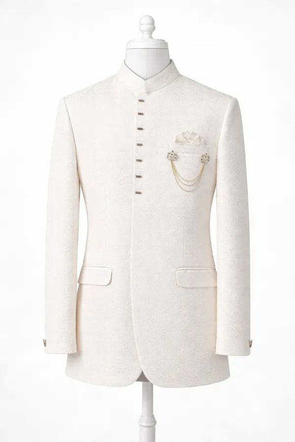 Men_S_Ivory_White_Self_Textured_Solid_Indo_Western_Sherwani