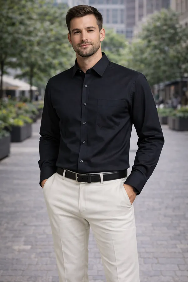 Men_S_Black_Solid_Formal_Shirt