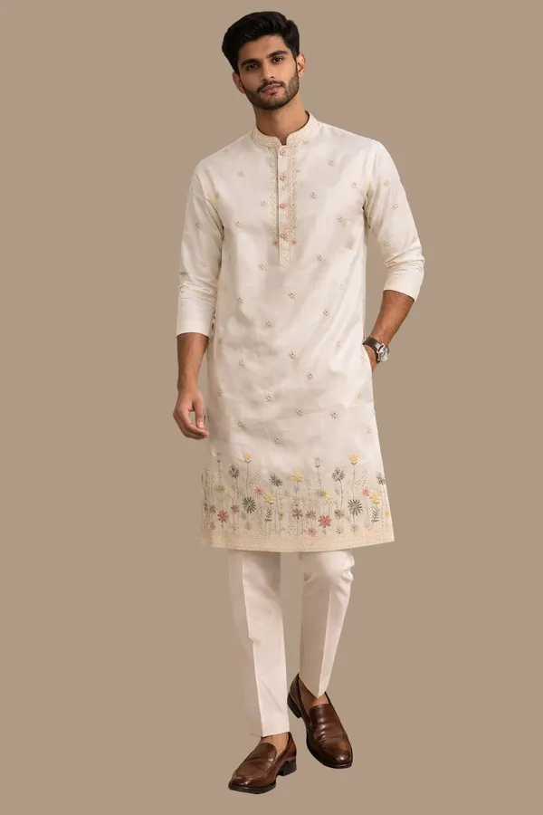 Elegant_Cream_Floral_Border_Straight_Kurta_Set