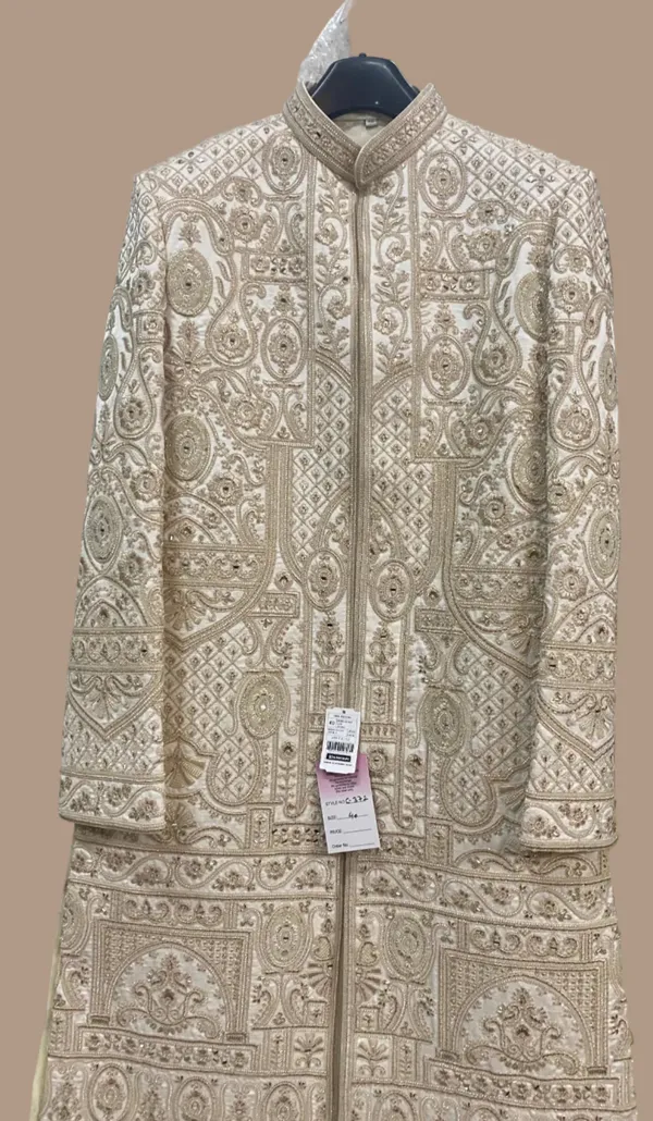 Men_S_Cream_Gold_Heavy_Embroidered_Sherwani_Royal_Wedding_Collection