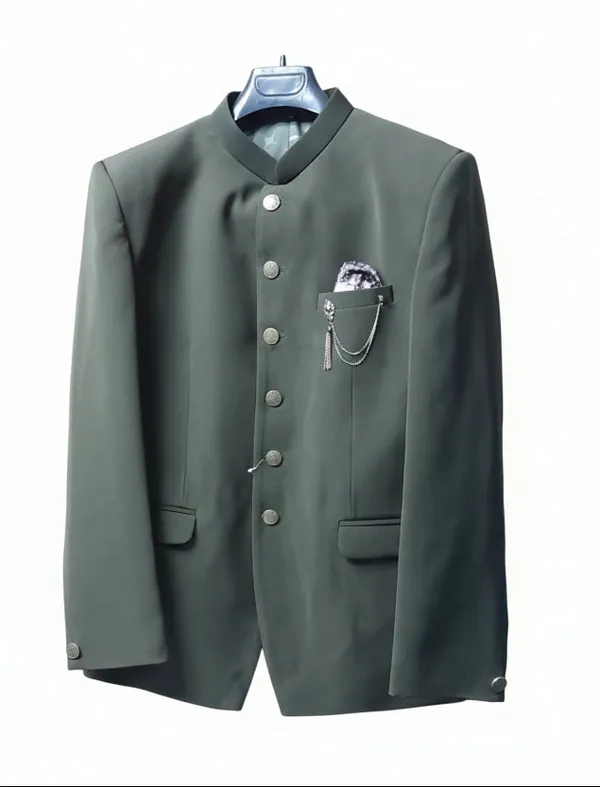 Men_S_Olive_Green_Solid_Designer_Bandhgala_Suit