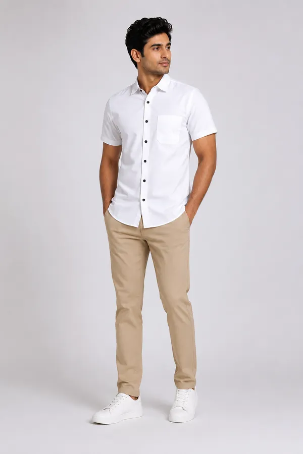 Men_S_Casual_Half_Sleeve_Shirt_White