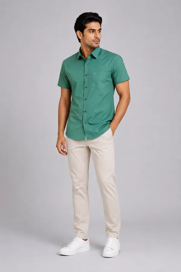 Men_S_Casual_Half_Sleeve_Shirt_Sea