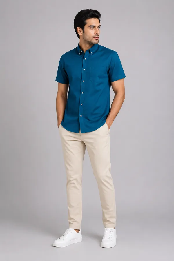 Men_S_Casual_Half_Sleeve_Shirt_Teal_Blue